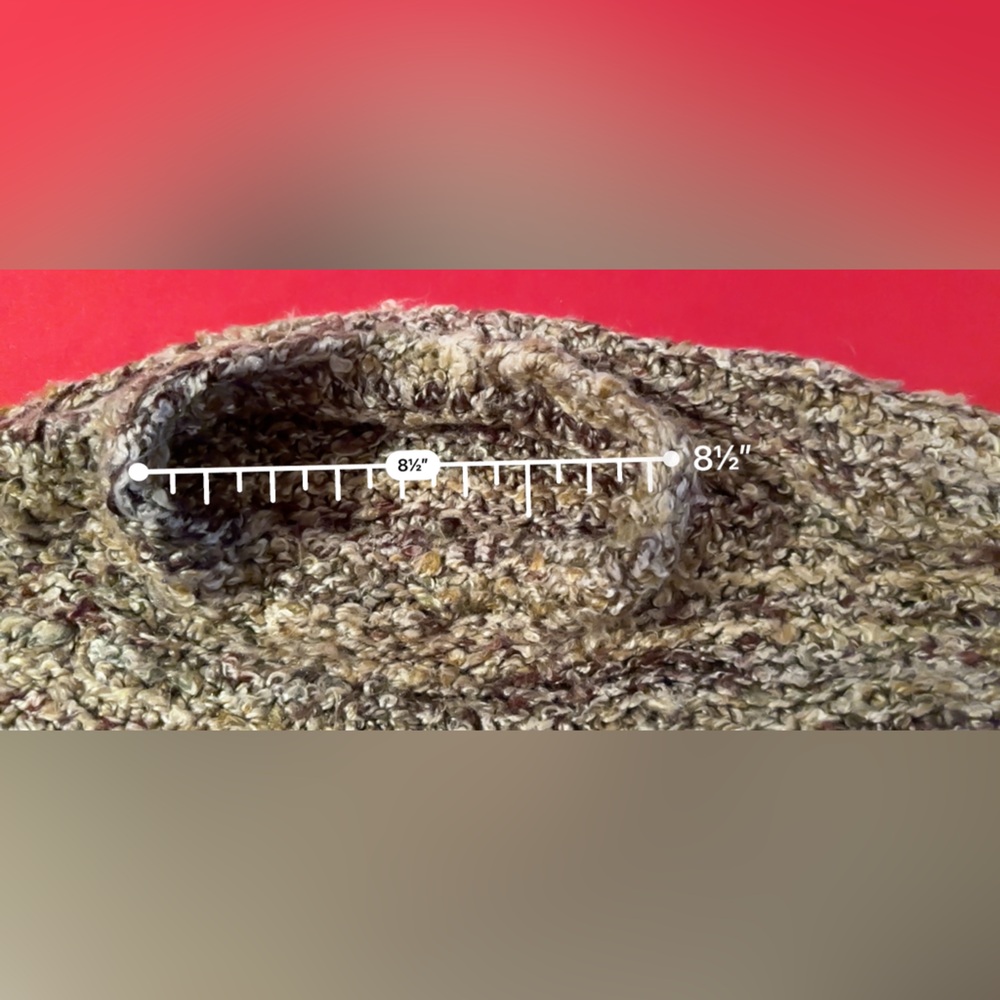 Cozy Multi Beige and Brown Colored Hand Knitted Pullover Sweater - Picture 9 of 9